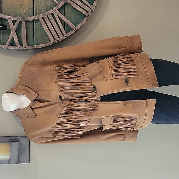 Free People We The Free Knox Vegan Fringe Leather Jacket - Picture 3 of 16